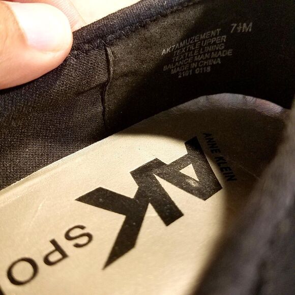 Anne Klein Sport Womens Amuzement Size 7.5 Black Textile Slip On Ballet Flats - Picture 10 of 10